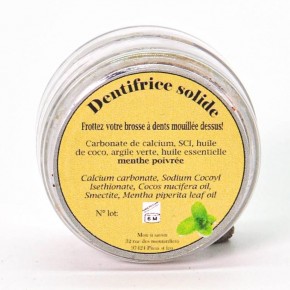 Dentifrice solide 100% naturel Menthe poivrée - Bulbul De Bourbon